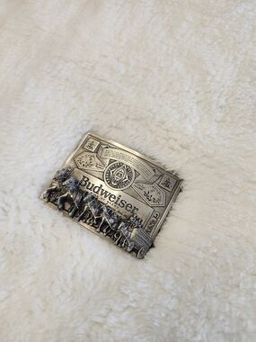 Budweiser Silver-Tone Clydesdale Parade Belt Buckle